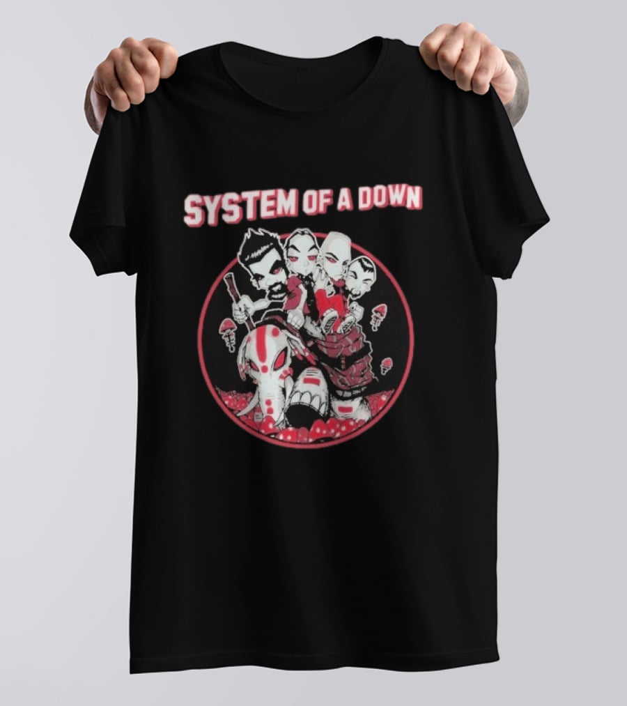 System Of A Down Mushroom People Iconic Band T-Shirt