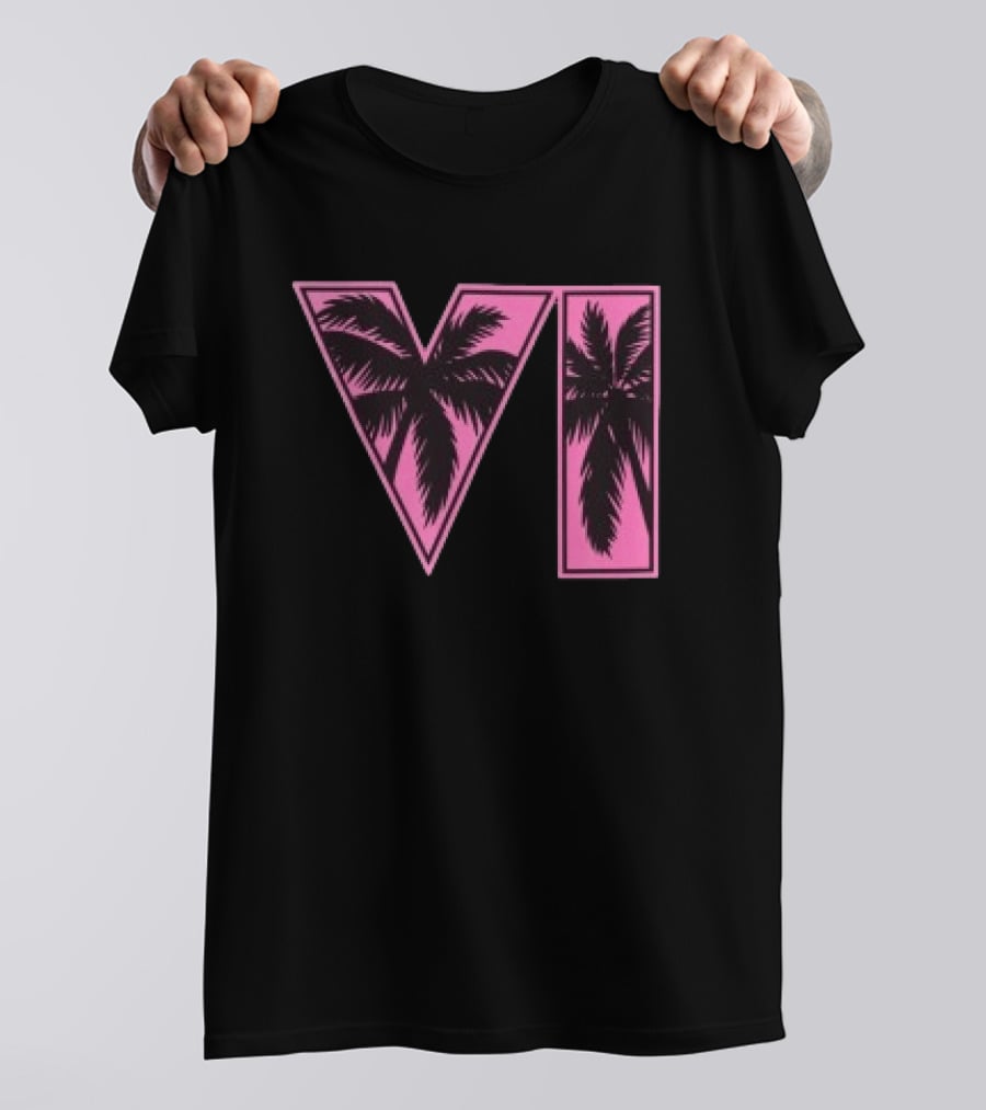 Rockstar Games Grand Theft Auto VI Pink Palm Trees T-Shirt
