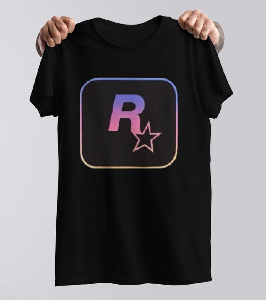 Rockstar Games Store Iconic R Star Black Rockstar Games T-Shirt