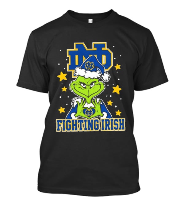 Notre Dame Fighting Irish Grinch Christmas ND T-Shirt