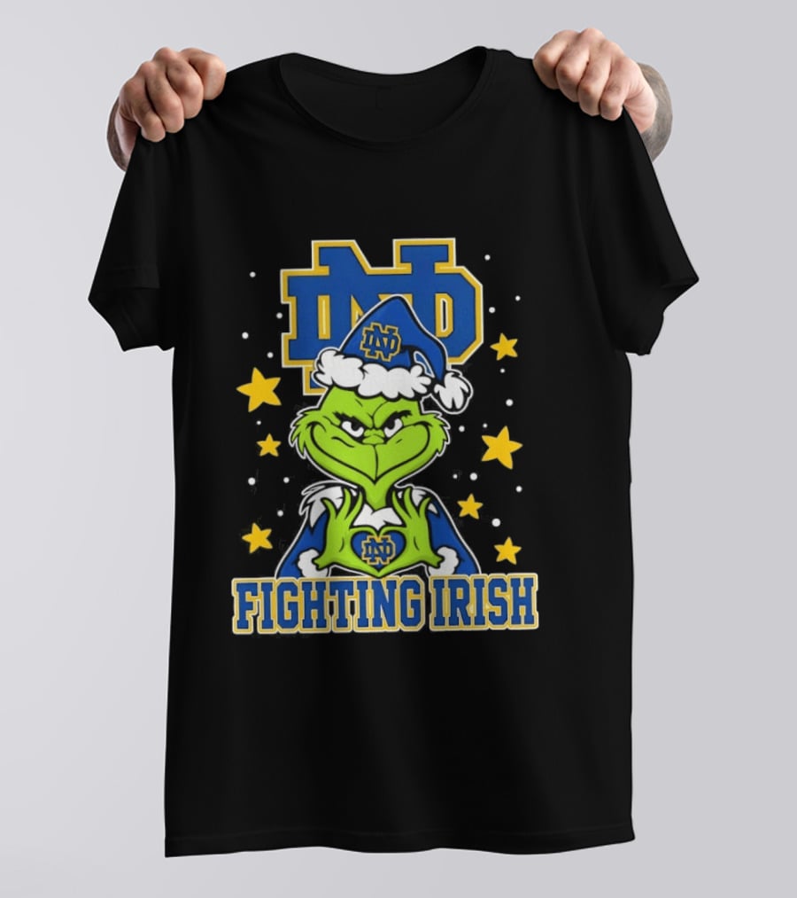 Notre Dame Fighting Irish Grinch Christmas ND T-Shirt