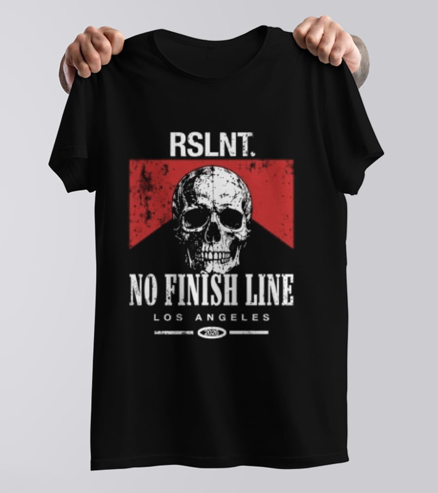 Rslnt No Finish Line Los Angeles Skull T-Shirt