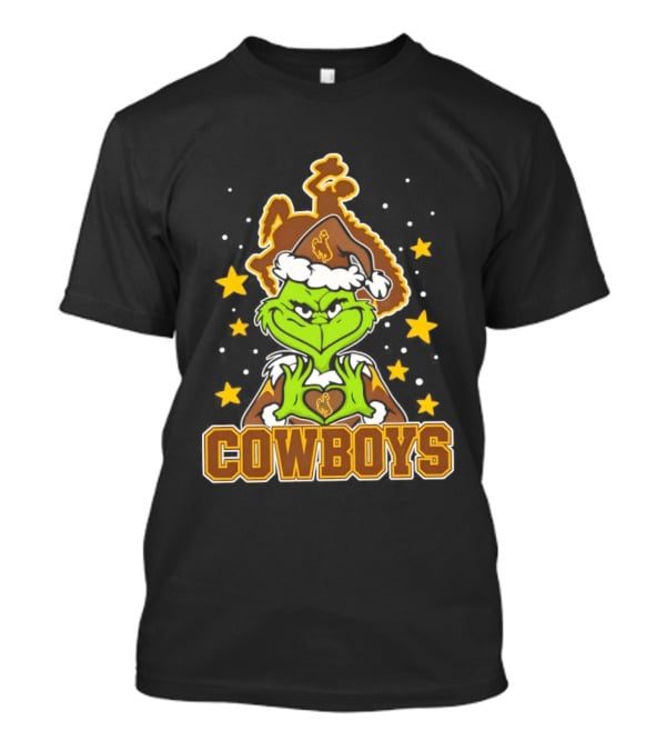Grinch Cowboys Christmas Wyoming College Football T-Shirt