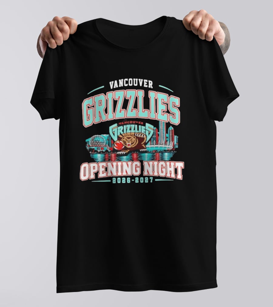 Vancouver Grizzlies Opening Night 2026 2027 City Skyline T-Shirt
