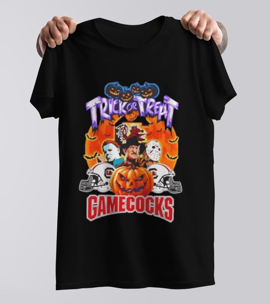South Carolina Gamecocks Halloween 2026 Horror Characters Trick Or Treat T-Shirt