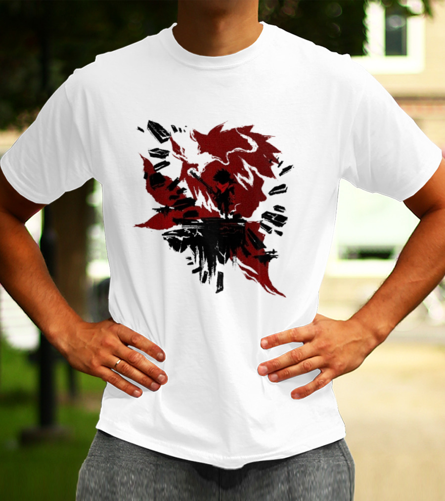 Bastion The Kid Red Silhouette Gaming T-Shirt