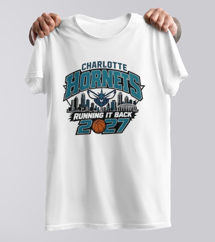 Charlotte Hornets 2027 Skyline Running It Back NBA T-Shirt