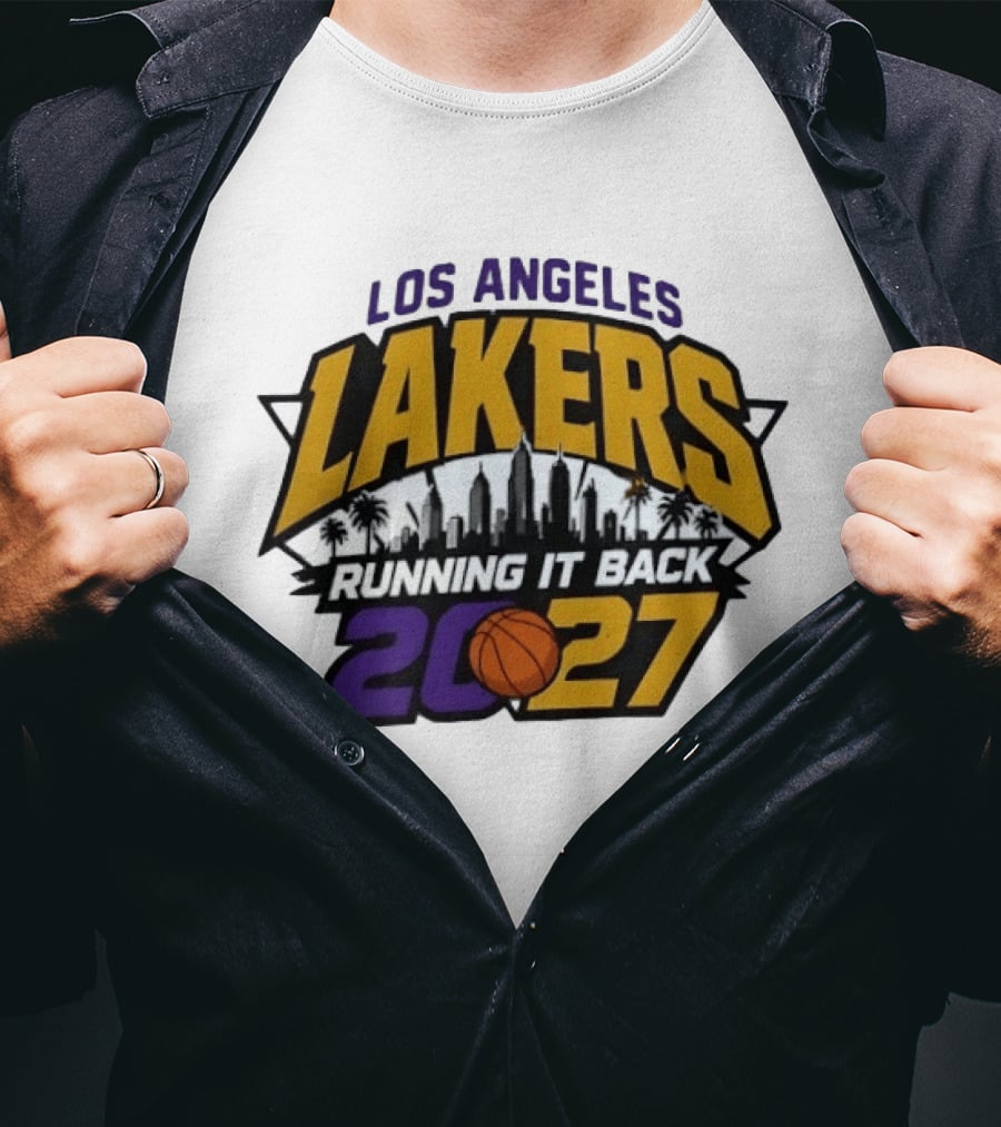 Los Angeles Lakers Running It Back Skyline NBA 2027 T-Shirt
