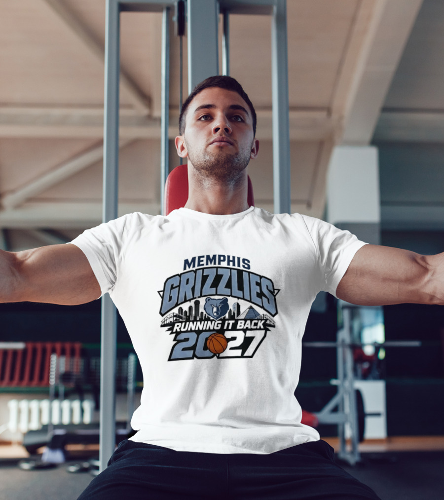 Memphis Grizzlies Running It Back 2027 Skyline Basketball T-Shirt