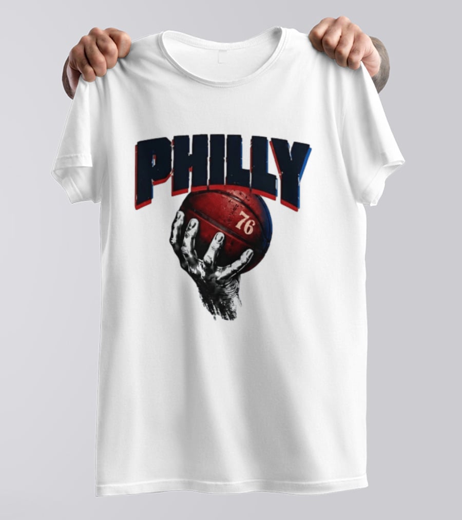Philly Basketball 76 Hand T-Shirt
