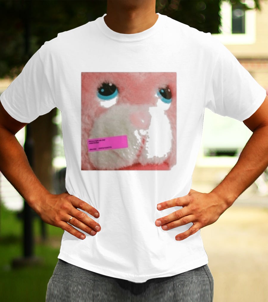 Royel Otis Hickey Album Pink Fluffy Bunny Face T-Shirt