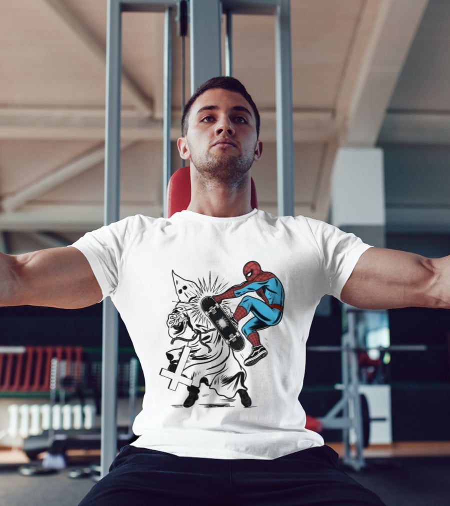 Spider Man Anti Racism Skateboard Pop Culture T-Shirt