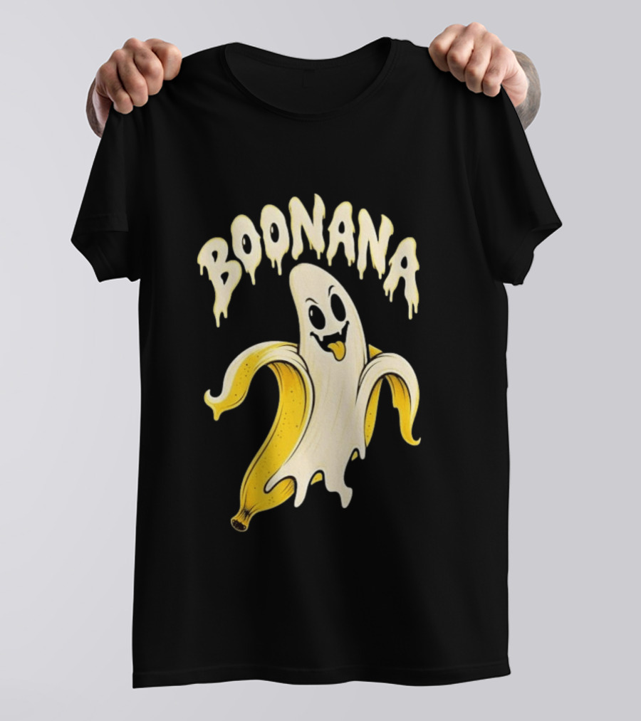 Boonana Spooky Ghost Pun Halloween Banana T-Shirt
