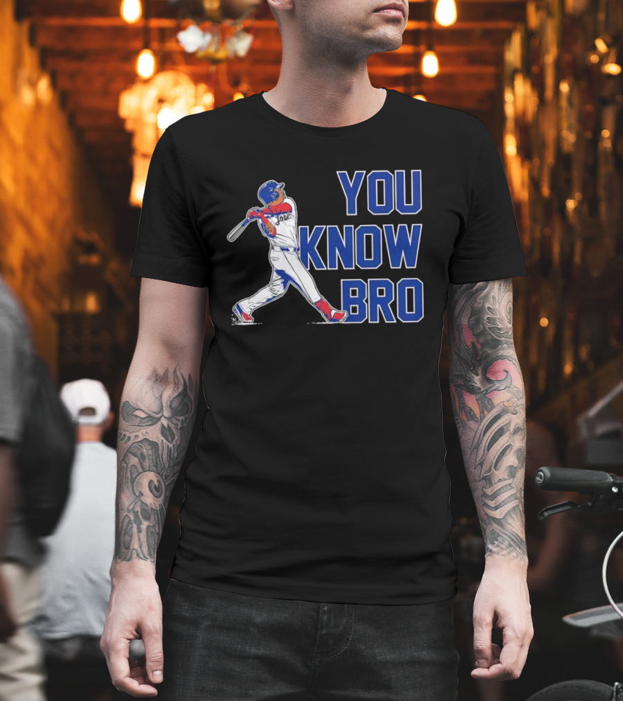 Cleveland Guardians Jose Ramirez You Know Bro Swing Baseball T-Shirt