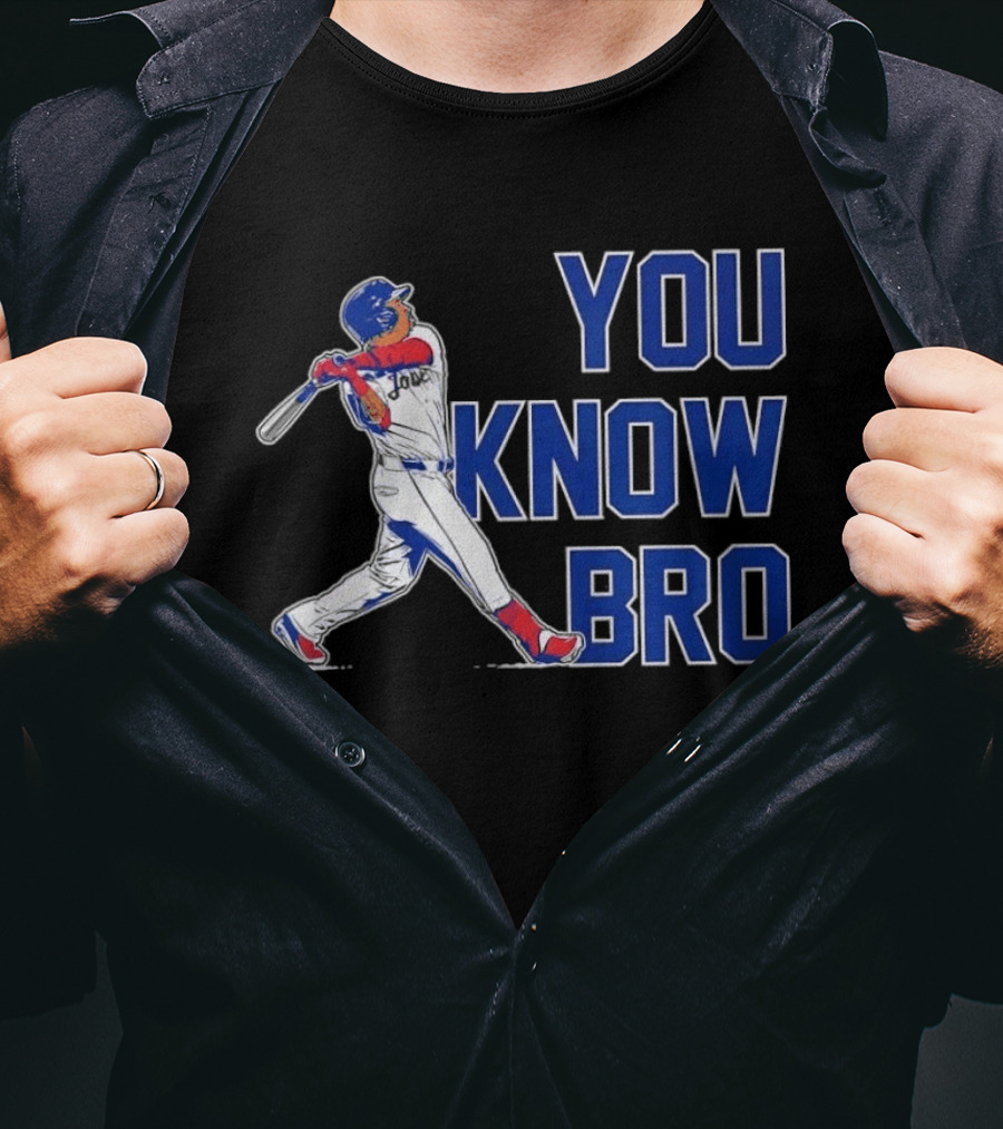 Cleveland Guardians Jose Ramirez You Know Bro Swing Baseball T-Shirt