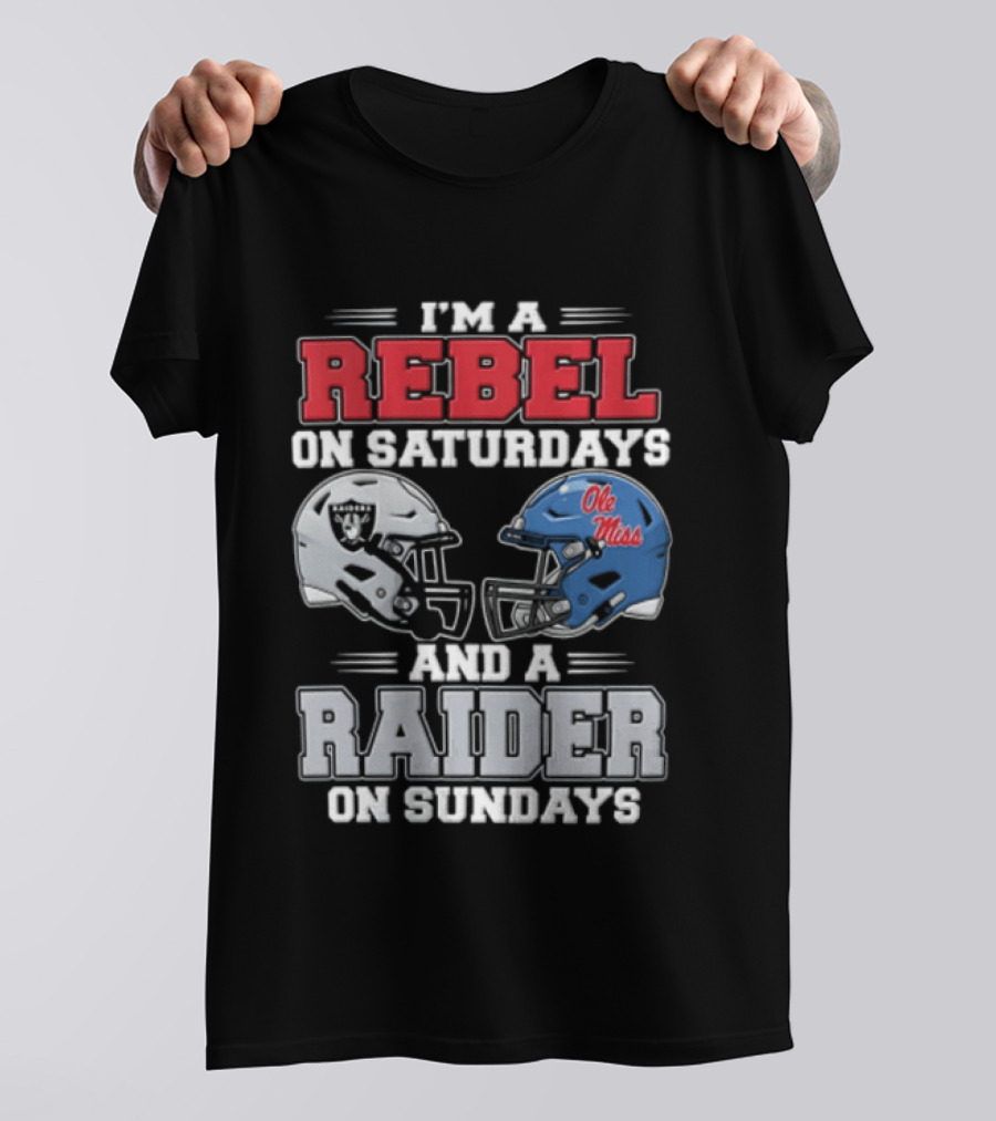I'm A Rebel On Saturdays Ole Miss Raider On Sundays T-Shirt