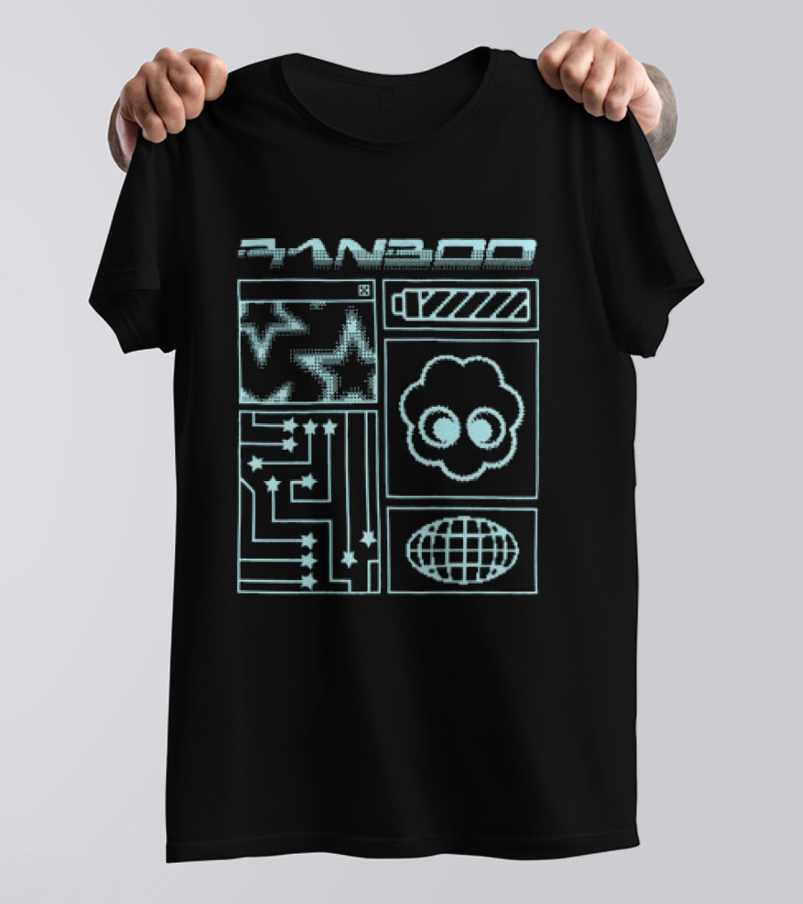 Ranboo Pop Up Circuit Stars Cloud And Globe T-Shirt