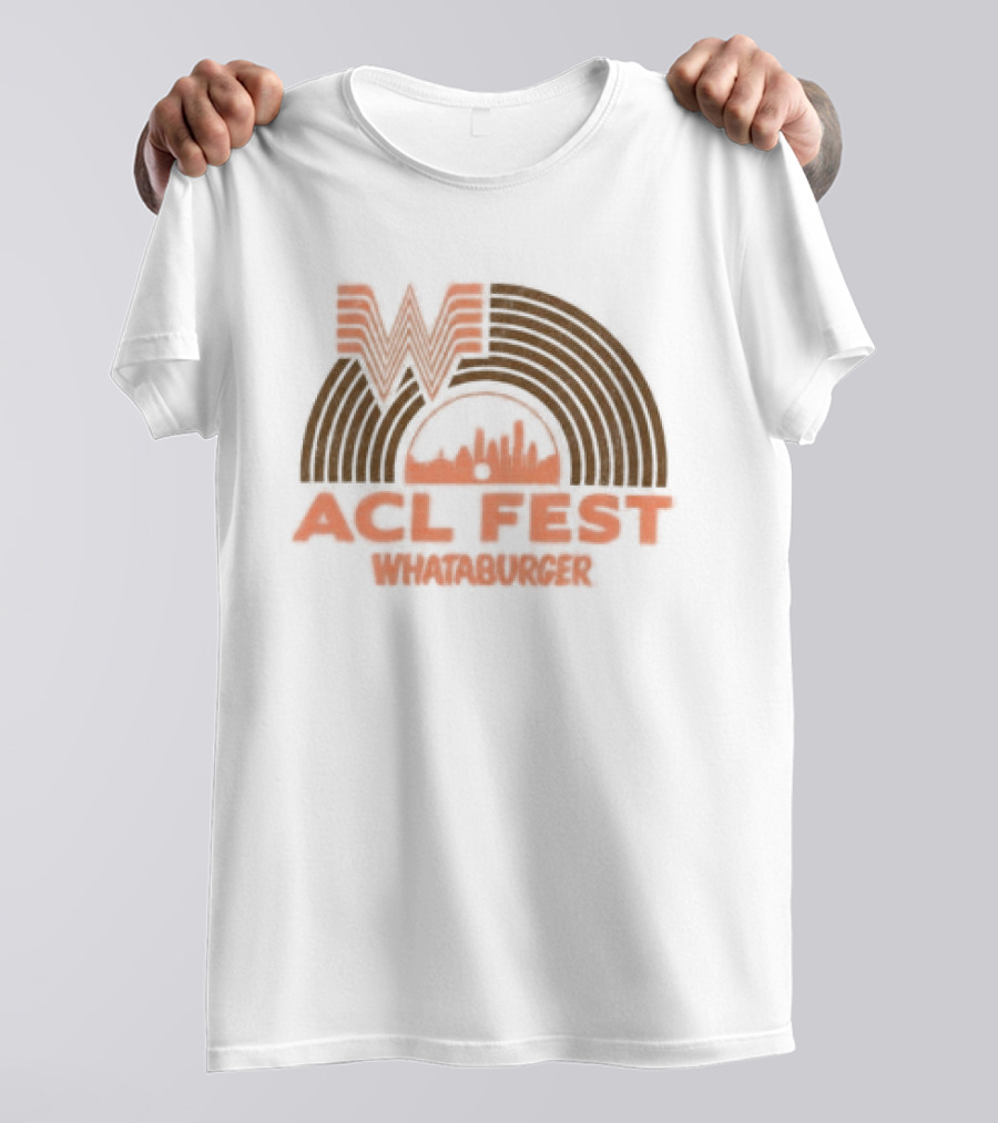 ACL Fest Whataburger Collaboration With Austin City Limits Music Festival Record T-Shirt