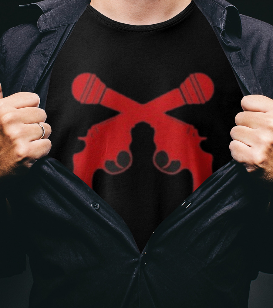 Kill Tony Ask Me About My Big Joke Book Microphones Crossed With Guns T-Shirt