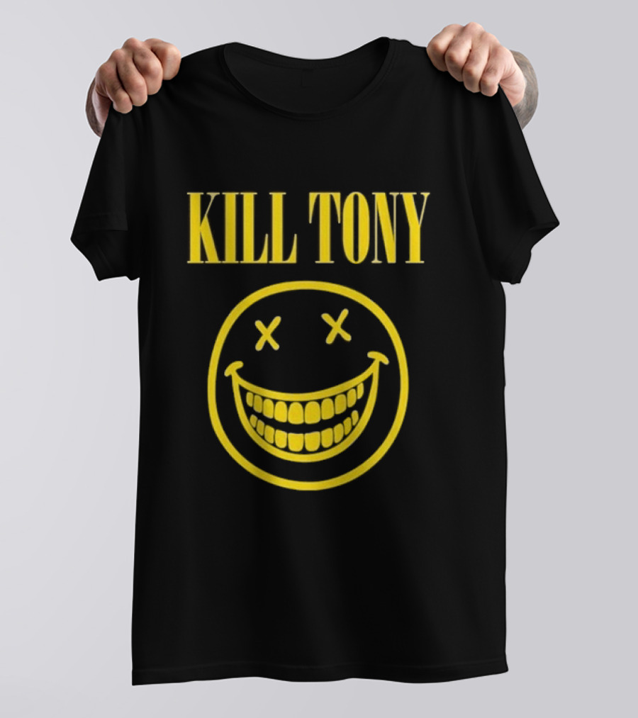 Kill Tony Yellow Smiley Face With Crossed Out Eyes T-Shirt