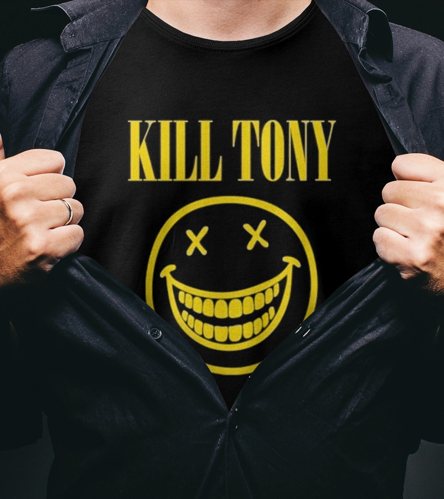 Kill Tony Yellow Smiley Face With Crossed Out Eyes T-Shirt
