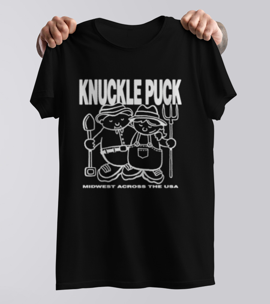 Knuckle Puck Midwest Across The USA Tour 2023 Country Farmer Duo T-Shirt