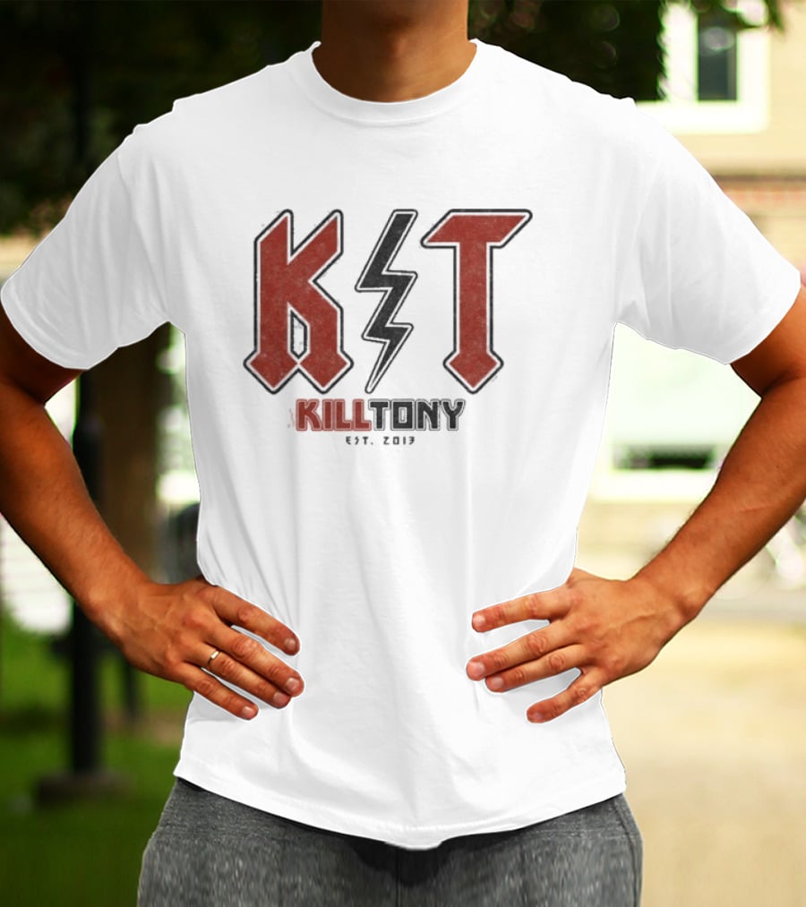 Kill Tony KT Est 2013 Lightning Bolt Logo Red Black T-Shirt