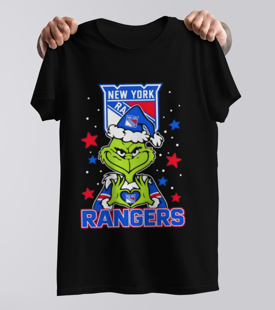 New York Rangers Christmas NHL Grinch Fan T-Shirt