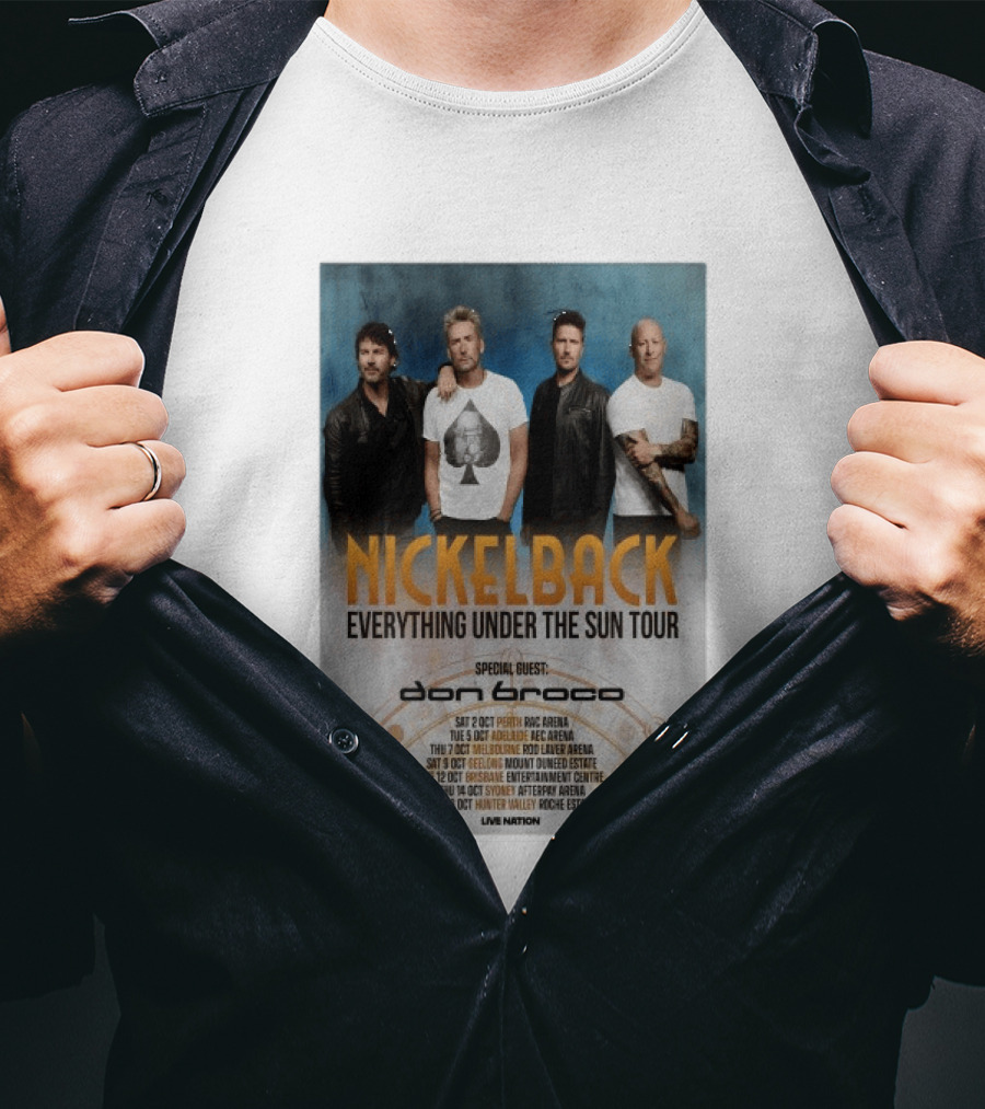 Nickelback October 2026 Everything Under The Sun Tour Dates Featuring Don Broco T-Shirt