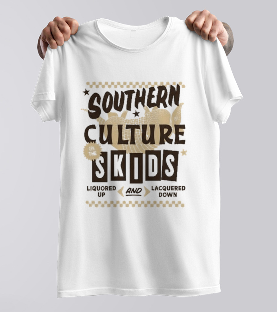 Southern Culture On The Skids Liquored Up And Lacquered Down Armadillo Skids T-Shirt