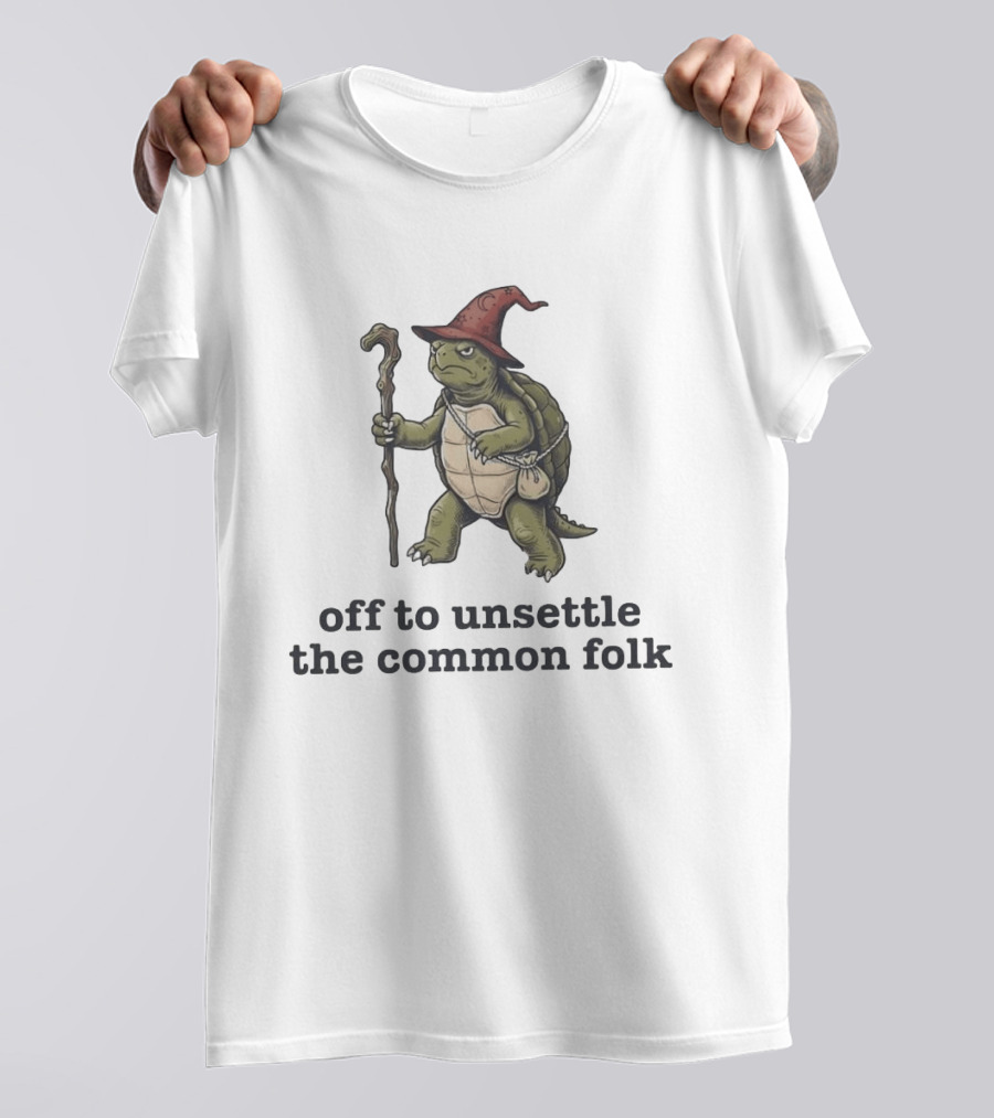 Wizard Turtle Off To Unsettle The Common Folk In Magical Adventure T-Shirt