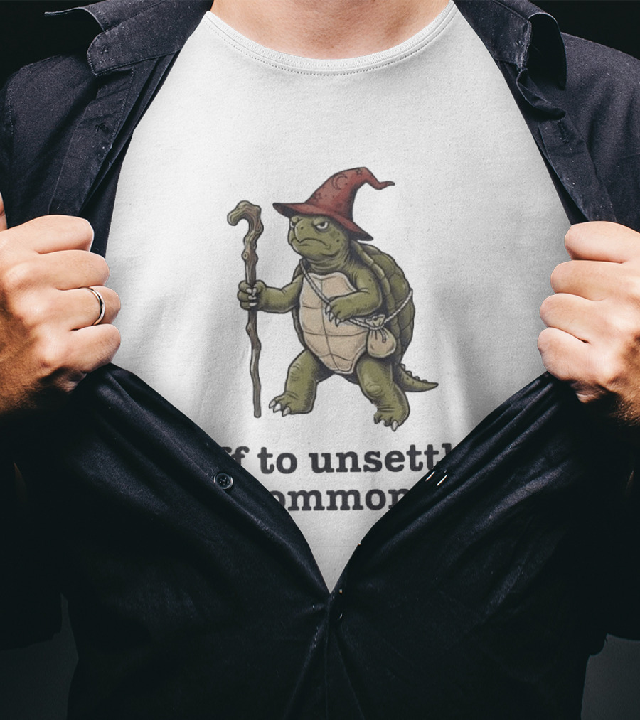 Wizard Turtle Off To Unsettle The Common Folk In Magical Adventure T-Shirt