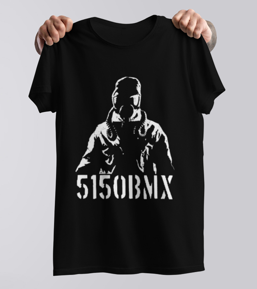 5150BMX Store Gas Mask Rider Ode To Anthem T-Shirt