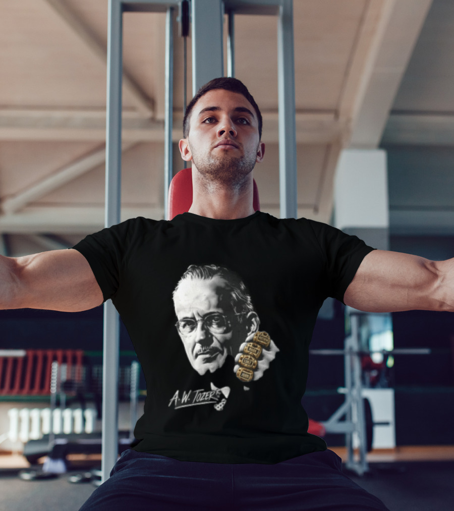 A W Tozer Glasses Three Championship Rings T-Shirt
