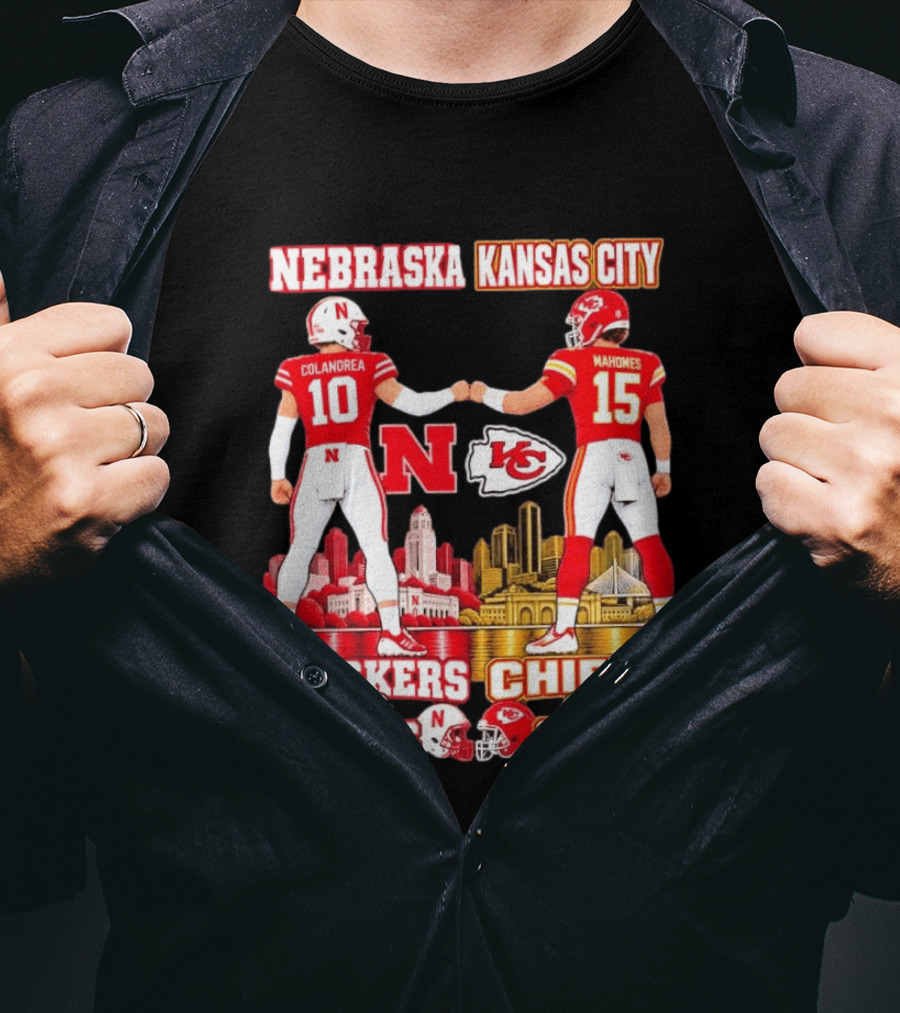 Nebraska Huskers Colandrea Saturdays Kansas City Chiefs Mahomes Sundays T-Shirt
