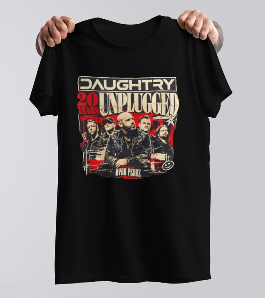 Daughtry Unplugged 20 Years Tour Featuring Ryan Perdz T-Shirt