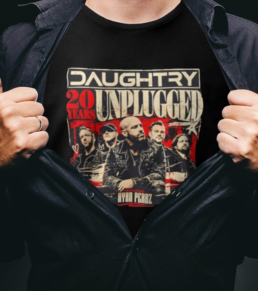 Daughtry Unplugged 20 Years Tour Featuring Ryan Perdz T-Shirt