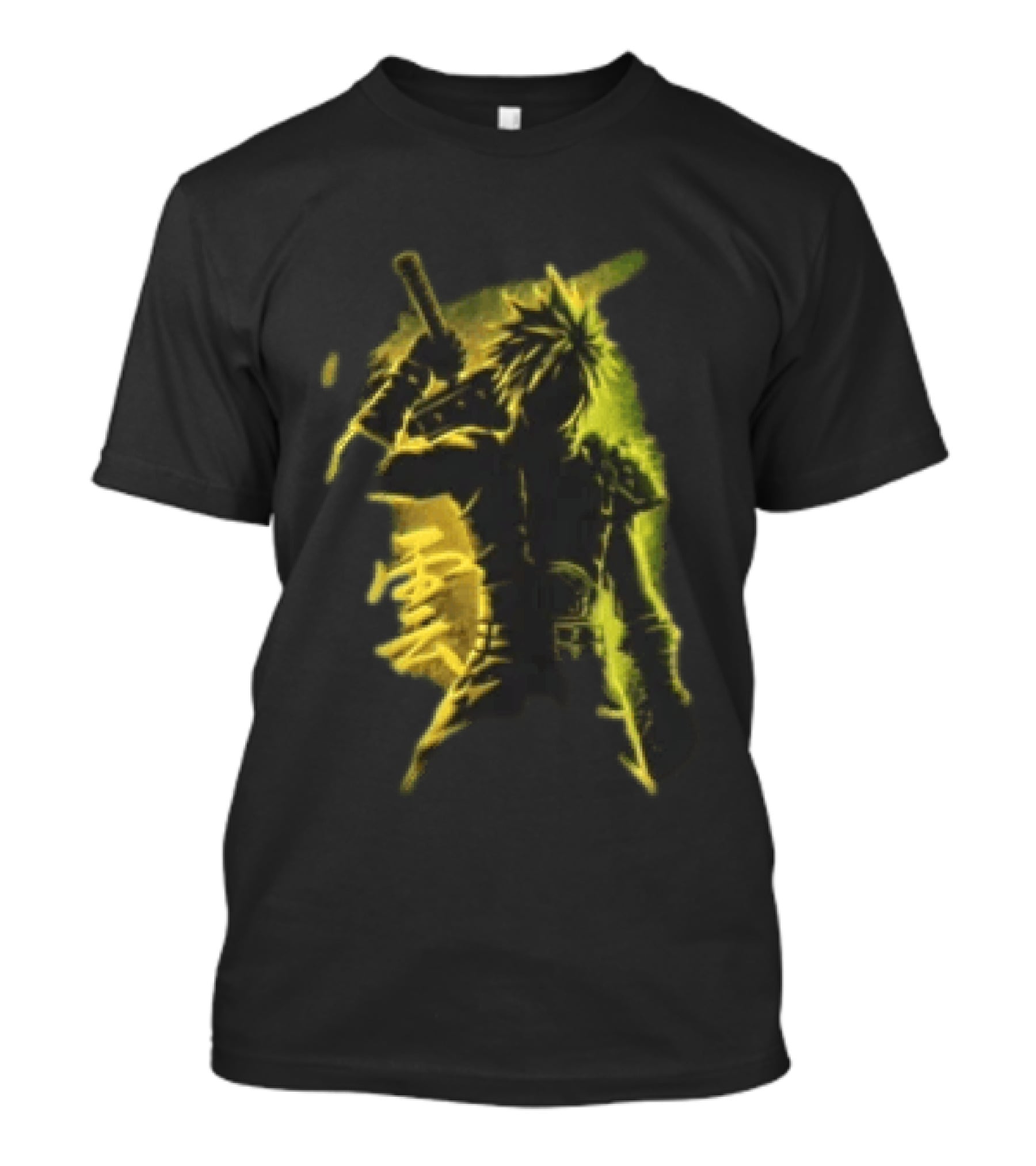 Final Fantasy Spiky Haired Warrior Sword Victory T-Shirt