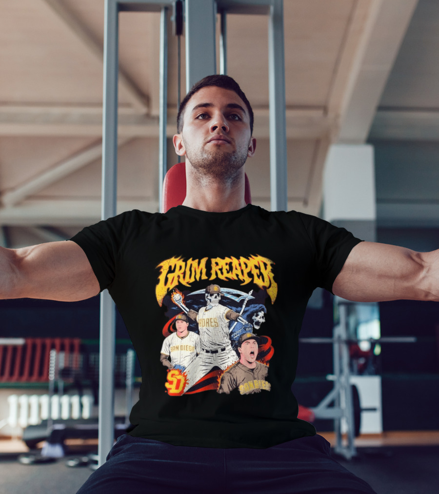 Grim Reaper Padres San Diego Baseball SD T-Shirt