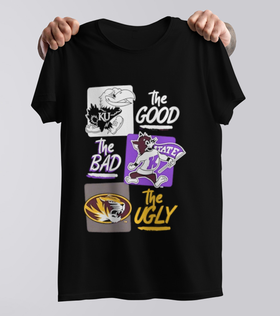 Kansas Jayhawks Wildcats Tigers The Good The Bad The Ugly T-Shirt