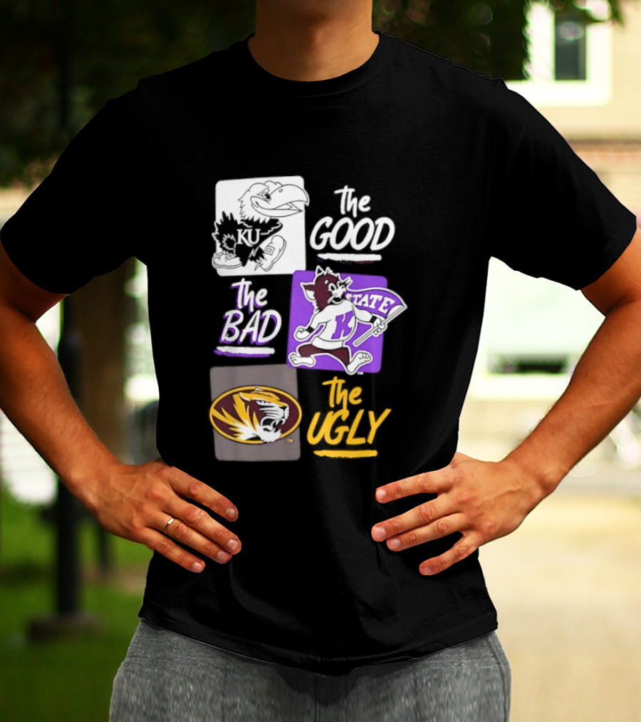 Kansas Jayhawks Wildcats Tigers The Good The Bad The Ugly T-Shirt