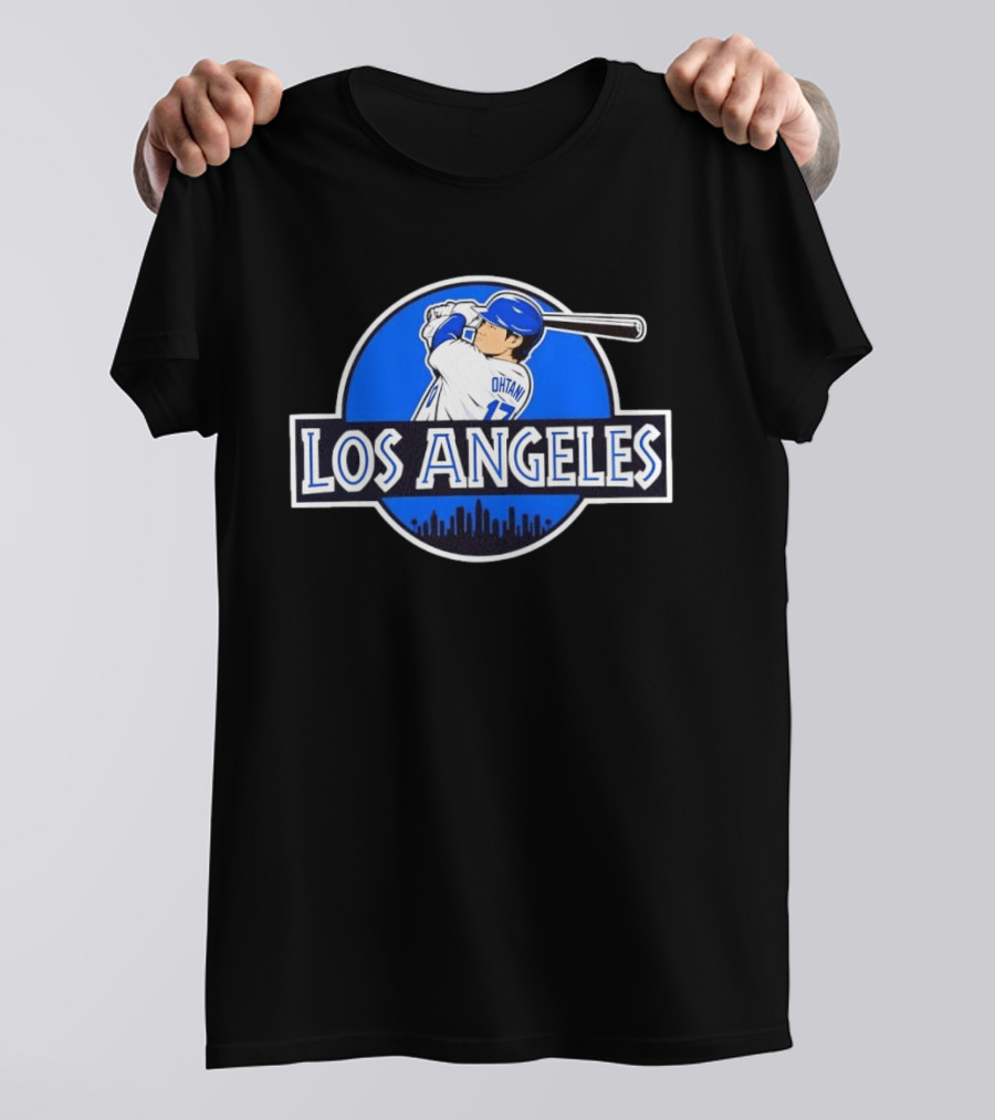 Kike Hernandez Jurassic World Los Angeles Dodgers Baseball Los Angeles Ohtani 17 T-Shirt
