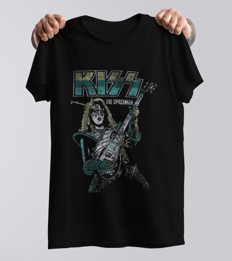 Kiss The Spaceman 80s Vintage Style Music T-Shirt