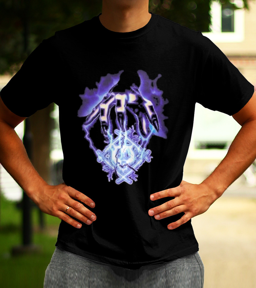 Hollowsquad La Grim Electric Lightning Skull And Claws T-Shirt