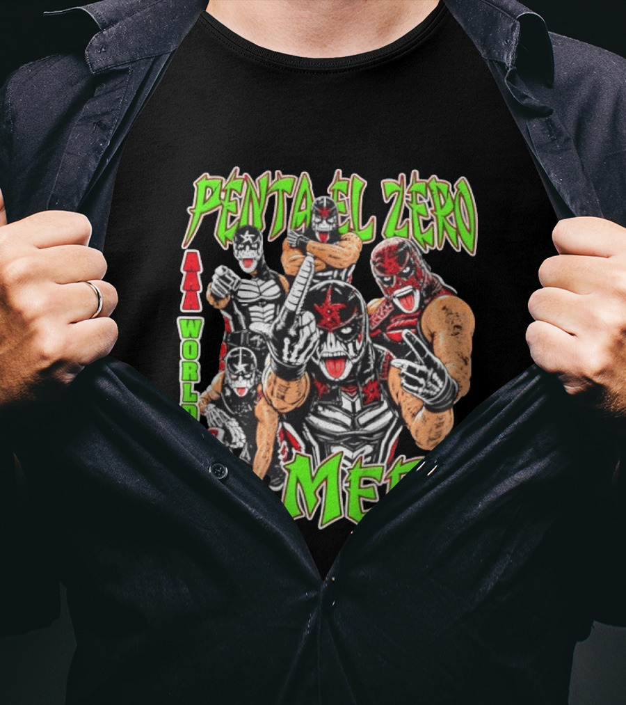 Penta El Zero Medo AAA Worldwide Wrestling Champions T-Shirt