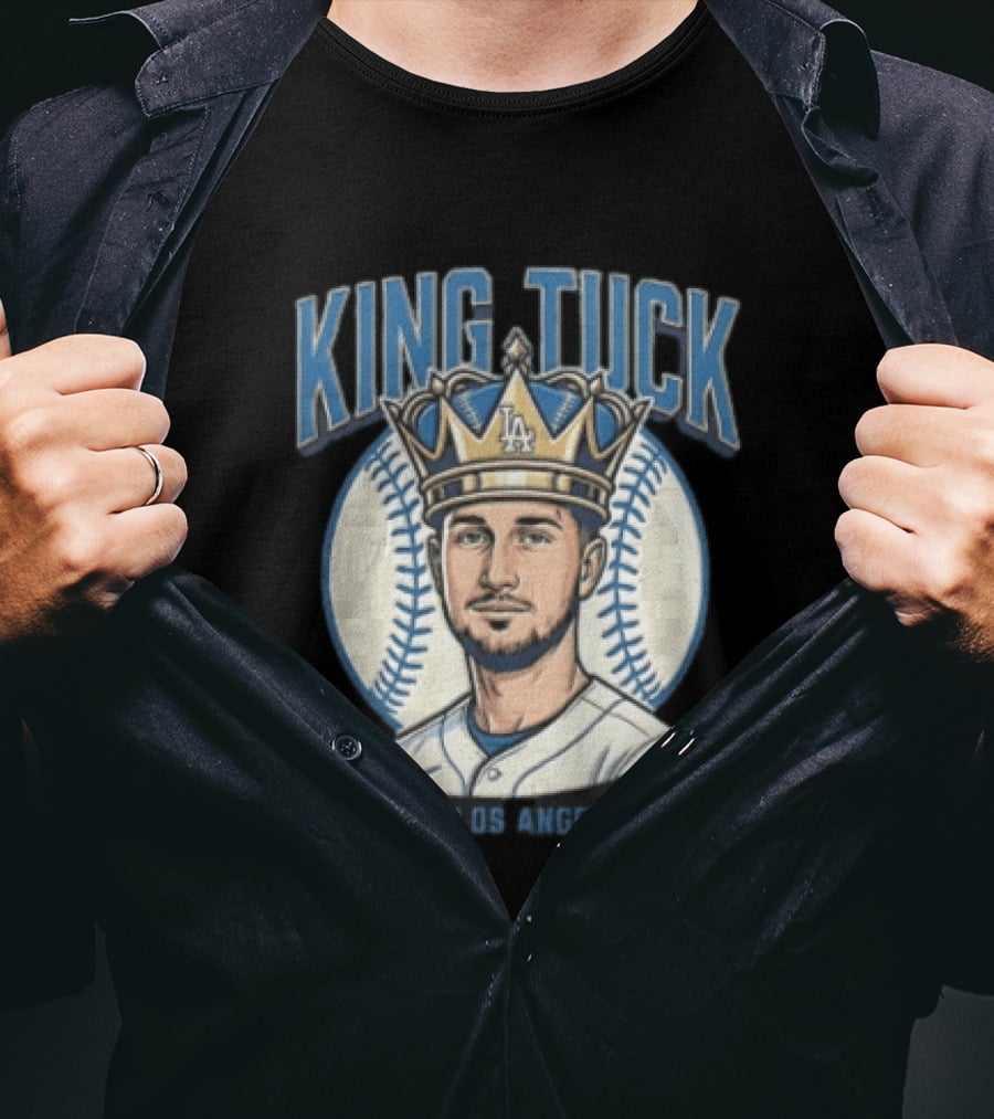 King Tuck Los Angeles Dodgers 23 Baseball Crown T-Shirt