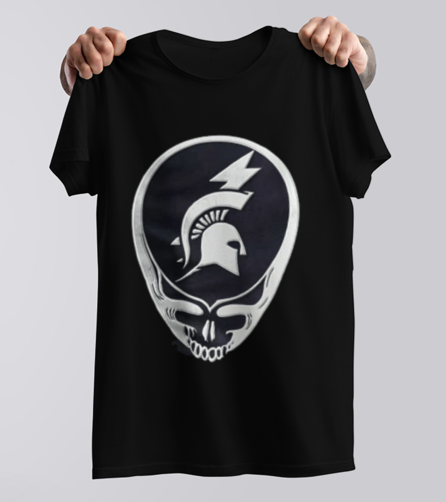 Michigan State University Spartan Helmet Steal Your Face T-Shirt