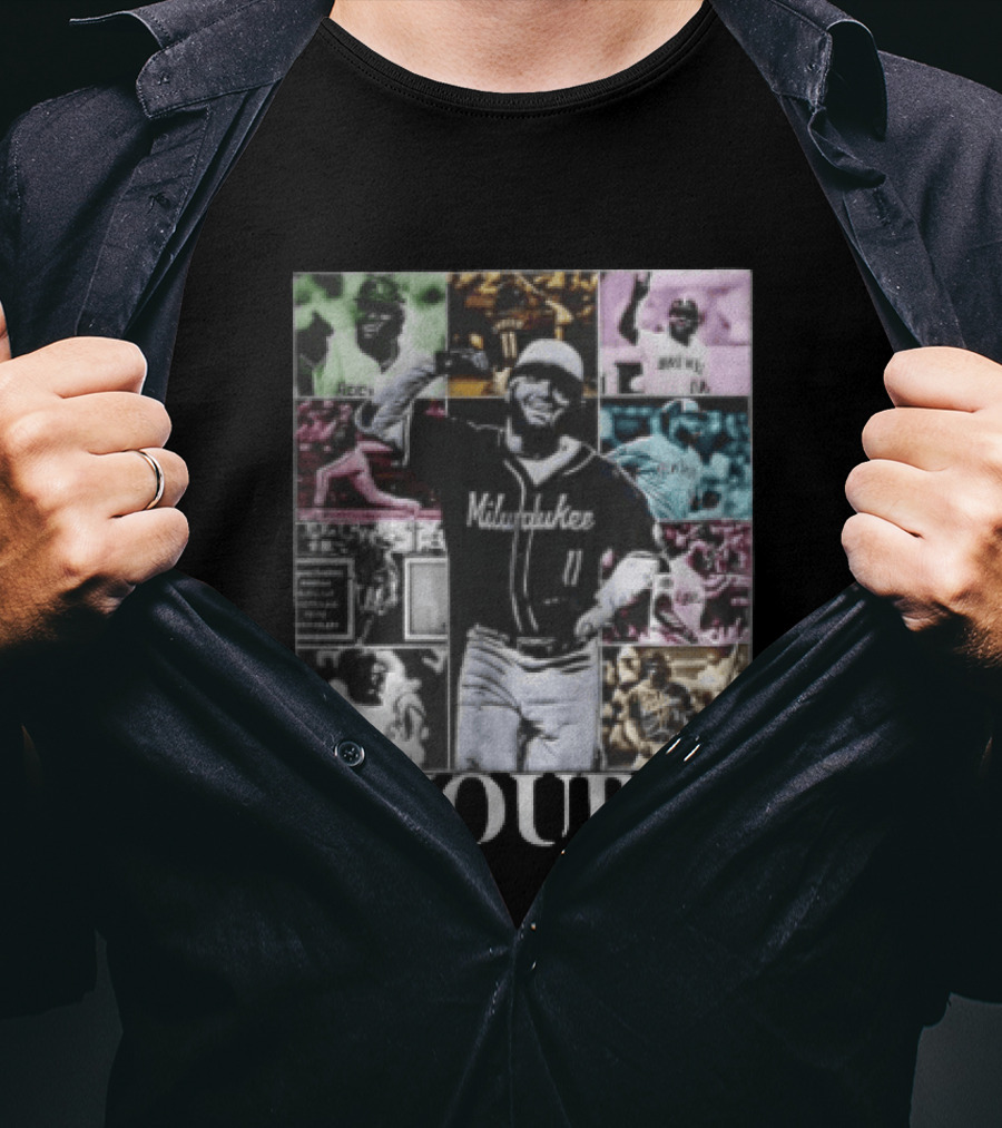 Milwaukee Brewers Jackson Chourio Collage Baseball Player Chourio T-Shirt