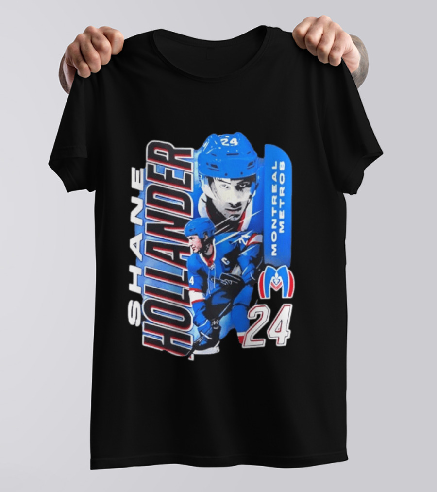 Shane Hollander Montreal Metros 24 Hockey Player Sports T-Shirt