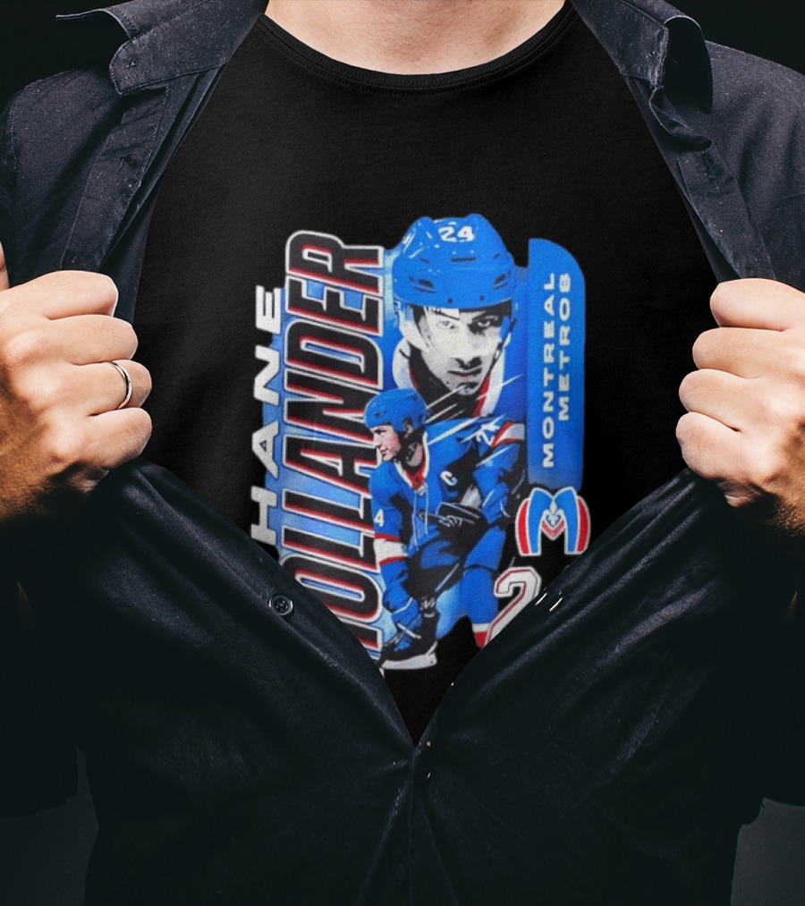 Shane Hollander Montreal Metros 24 Hockey Player Sports T-Shirt